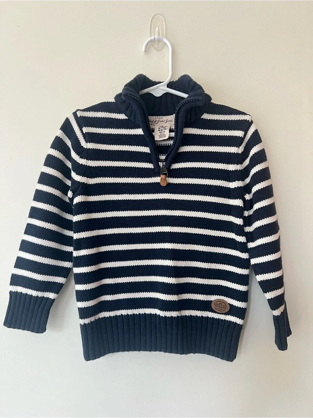 BUBDLE 3T Baby Gap Plaid Flannel + H&M Kids Navy and White Striped Sweater